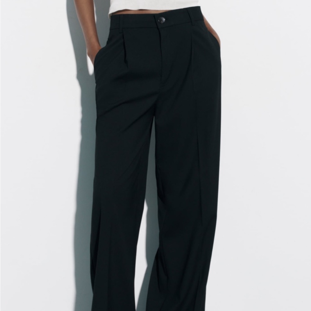 NWT Zara Black Full Length Pants (XS)